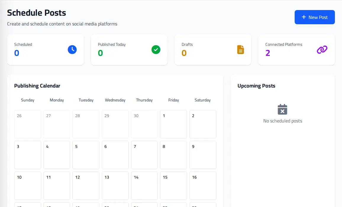 Sanitized social calendar screenshot